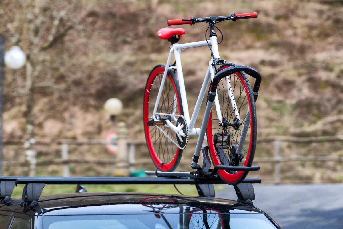 Dachfahrradträger Chrono für bis zu 1 Fahrrad, linke Seite