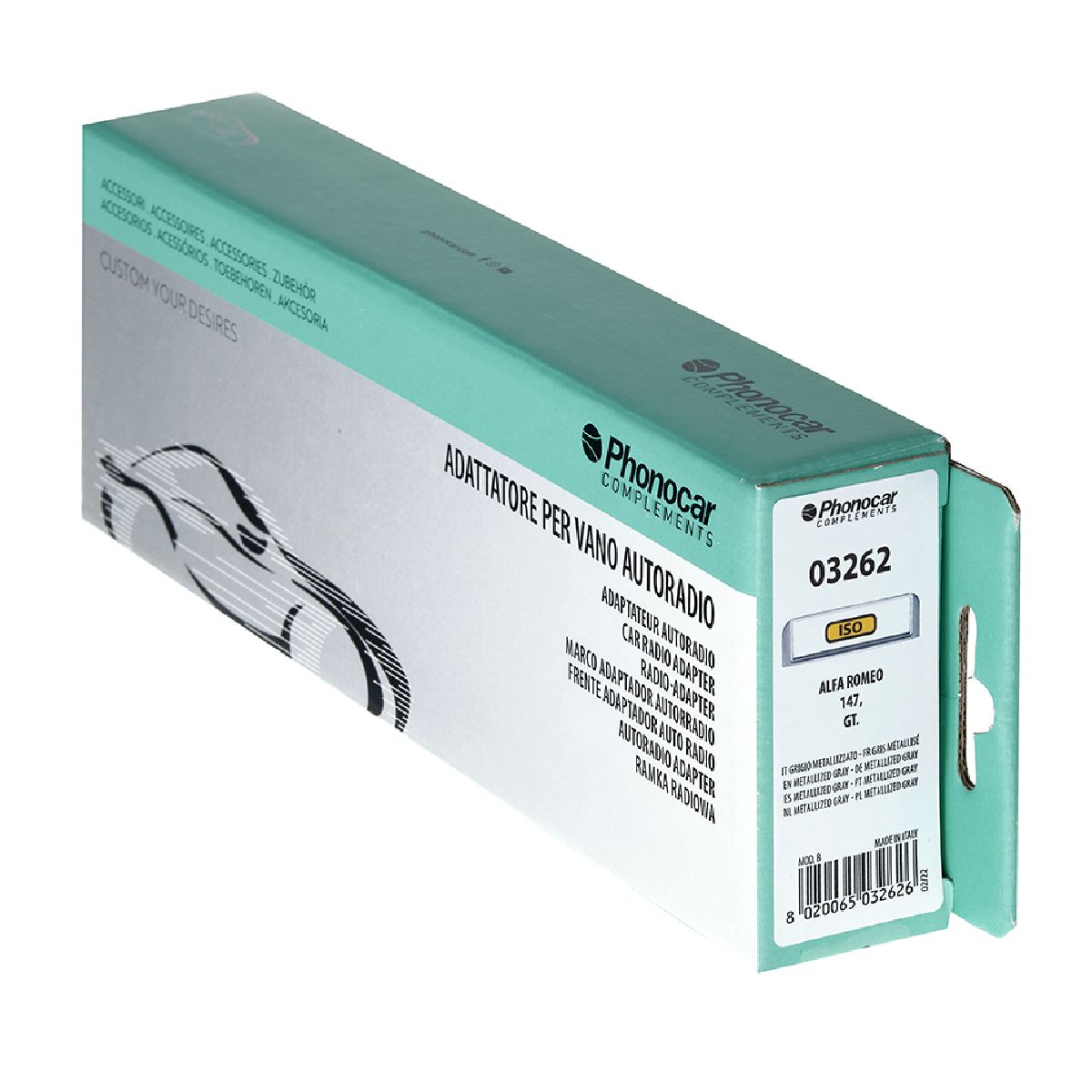Cadre radio gris metallise Alfa Romeo