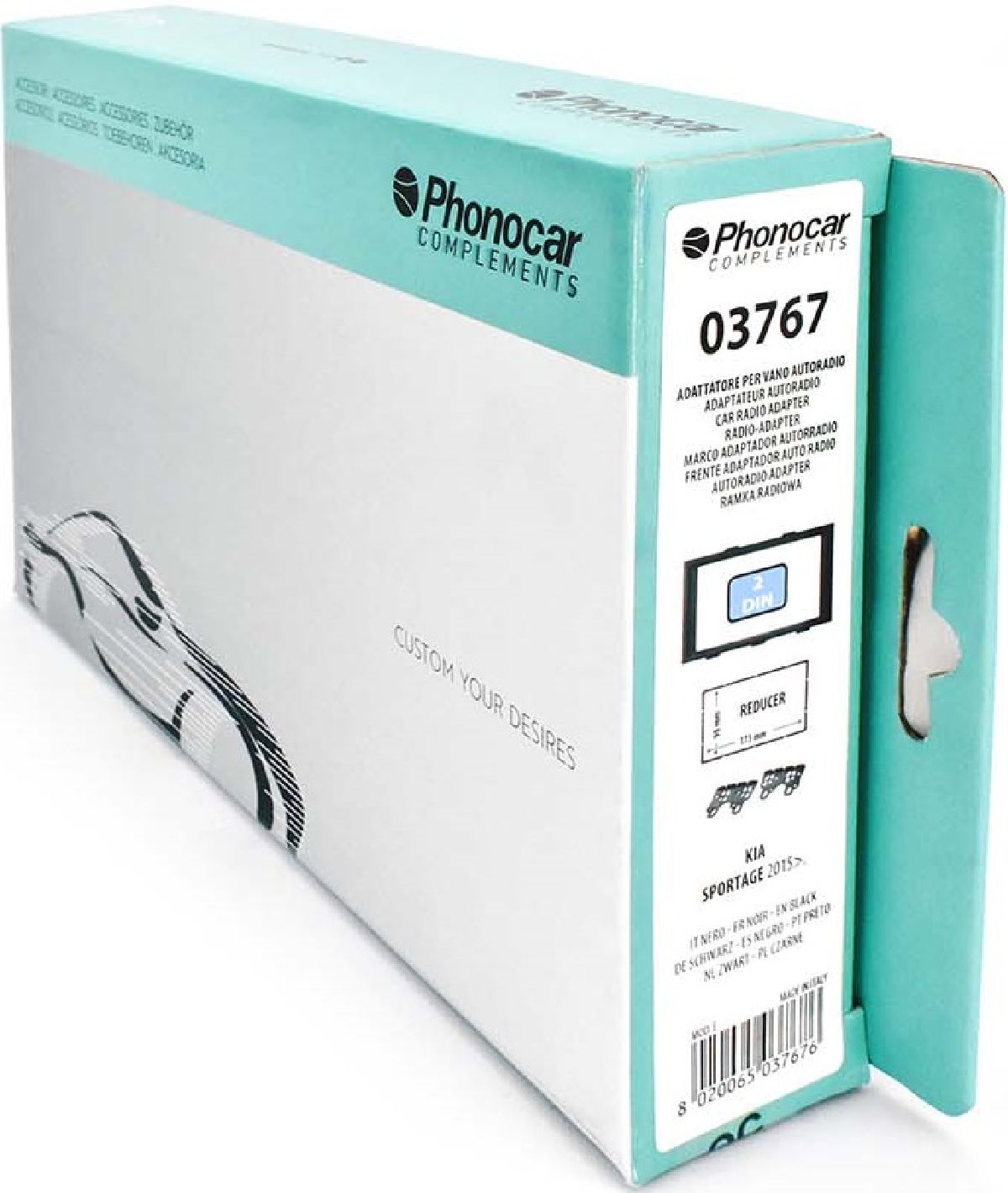 Kit cache-radio noir Kia