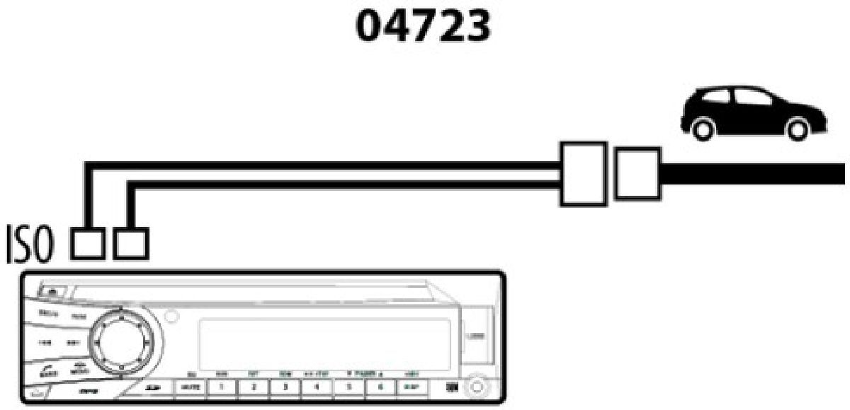 Montagesatz Stromversorgung+Lautsprecher ISO Stecker