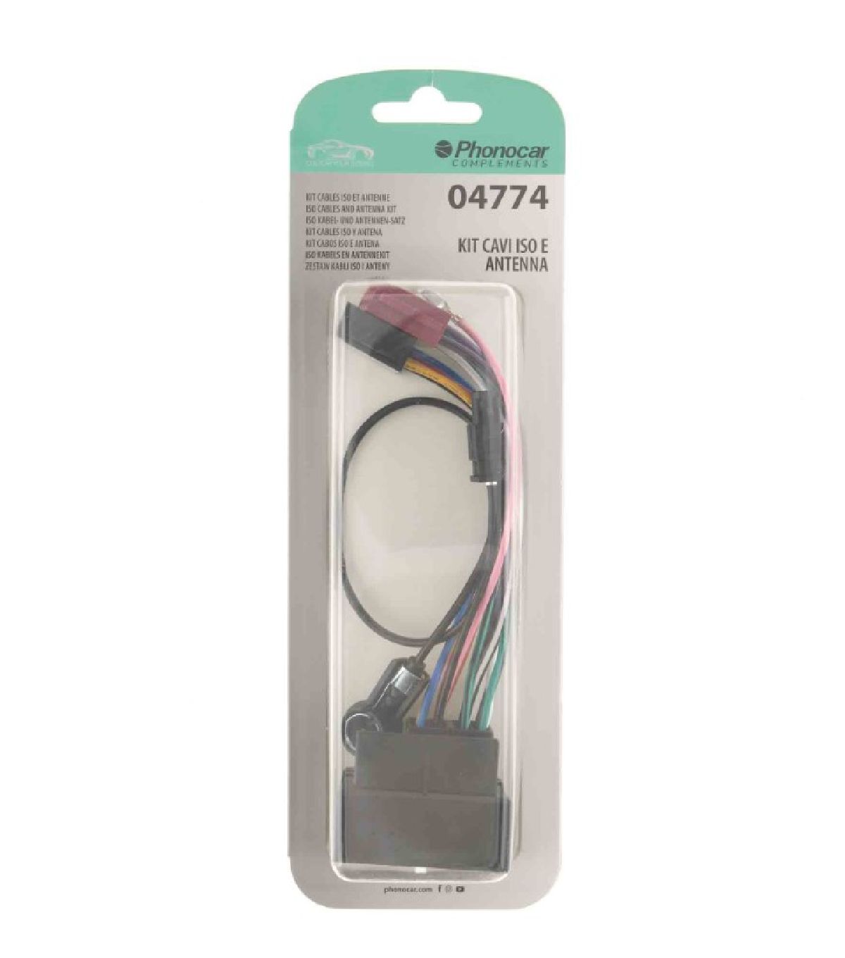 Kit de montage alimentation+haut parleur connecteur ISO + C�ble d'antenne