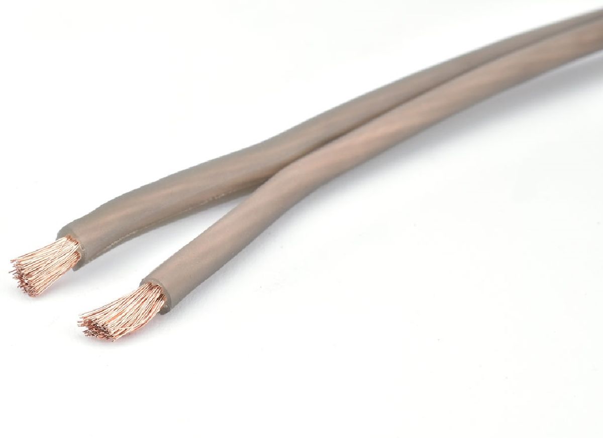 Cble de haut-parleur 2 x 1.5 mm2 gris 50 mtres