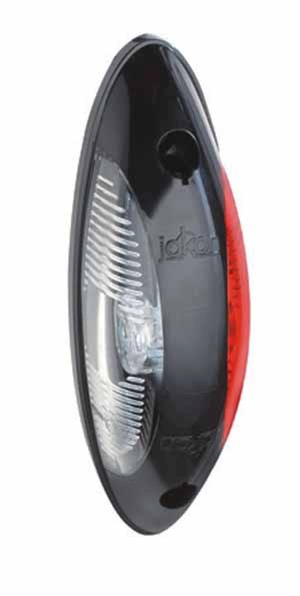 LED feu d`encombrement rouge/blanc 24V 