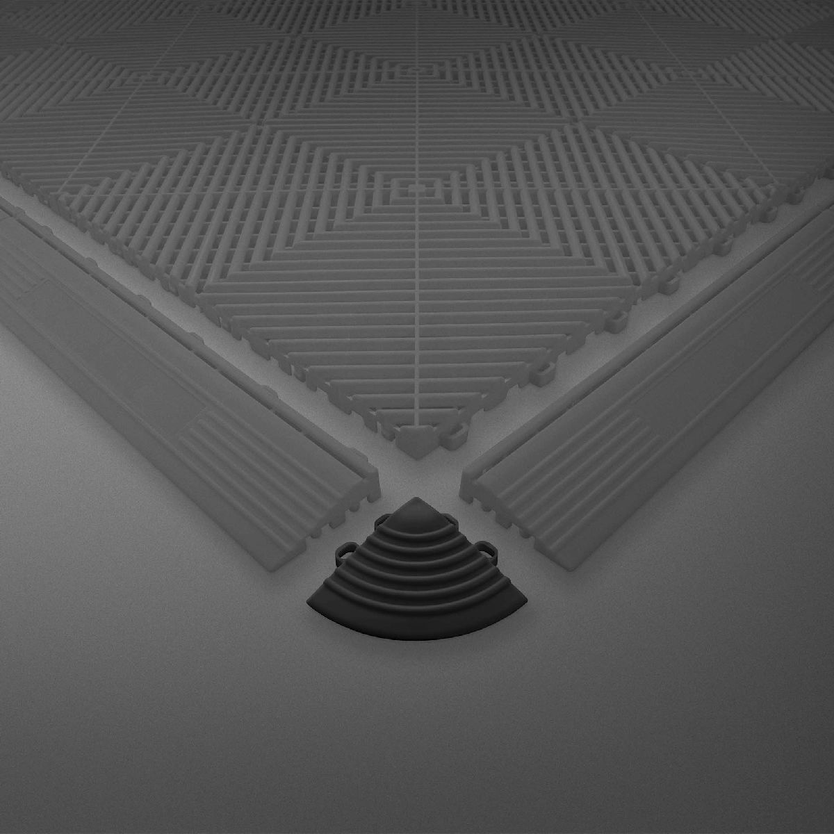 Coin de dalle 7x7x1,8 cm noir