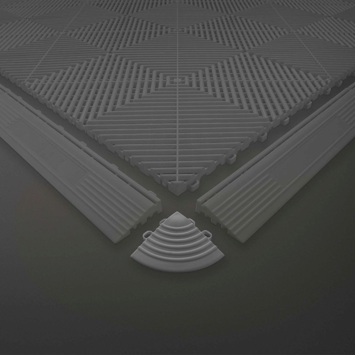 Coin de dalle 7x7x1,8 cm gris