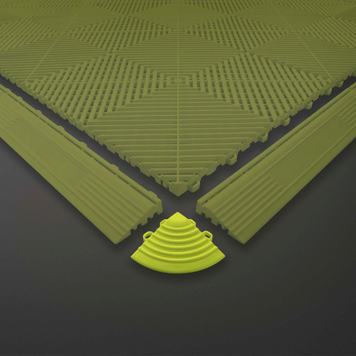 Coin de dalle 7x7x1,8 cm jaune