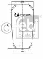 Luftfederbalg  Febi gerollt (Evobus) (BSGAR)