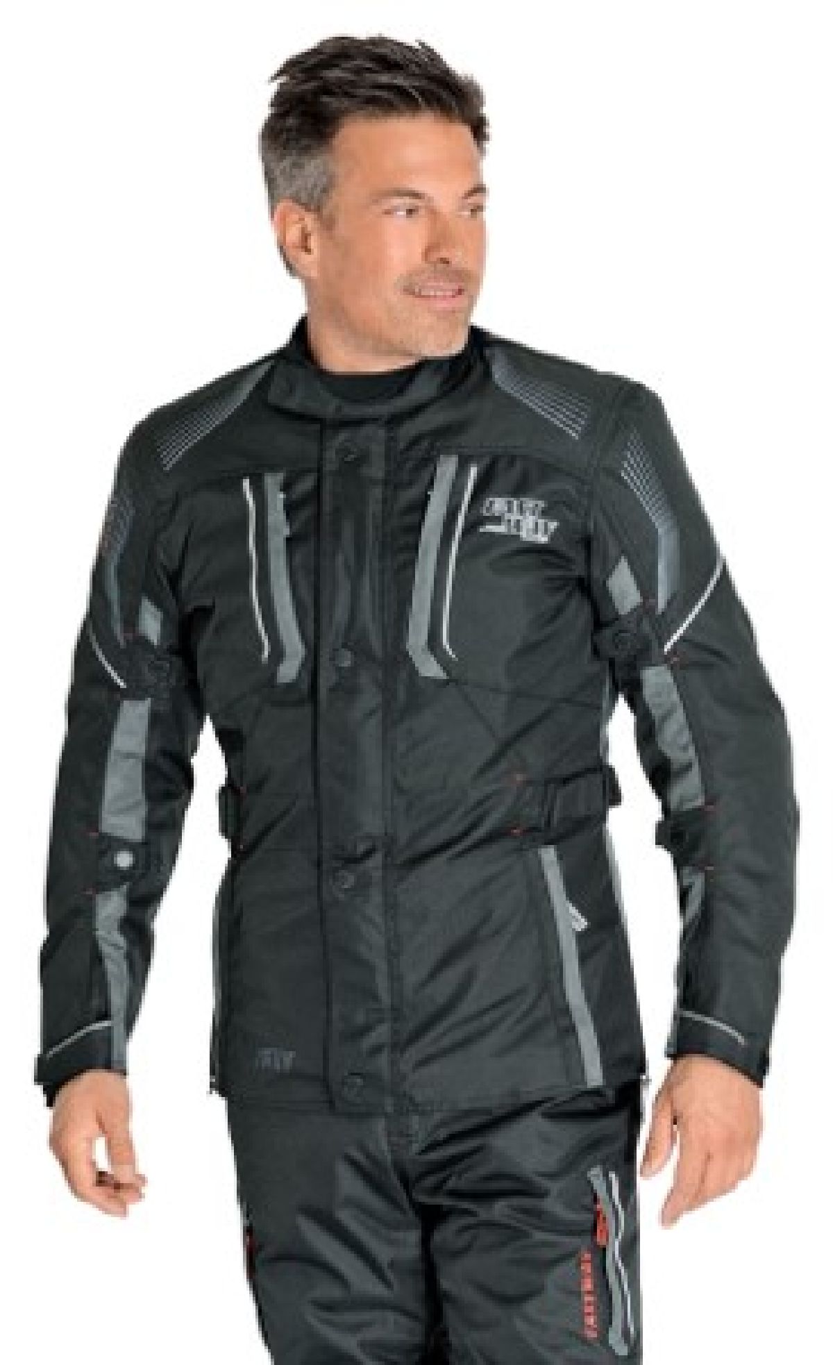 Textiljacke, Grsse 56 schwarz/grau