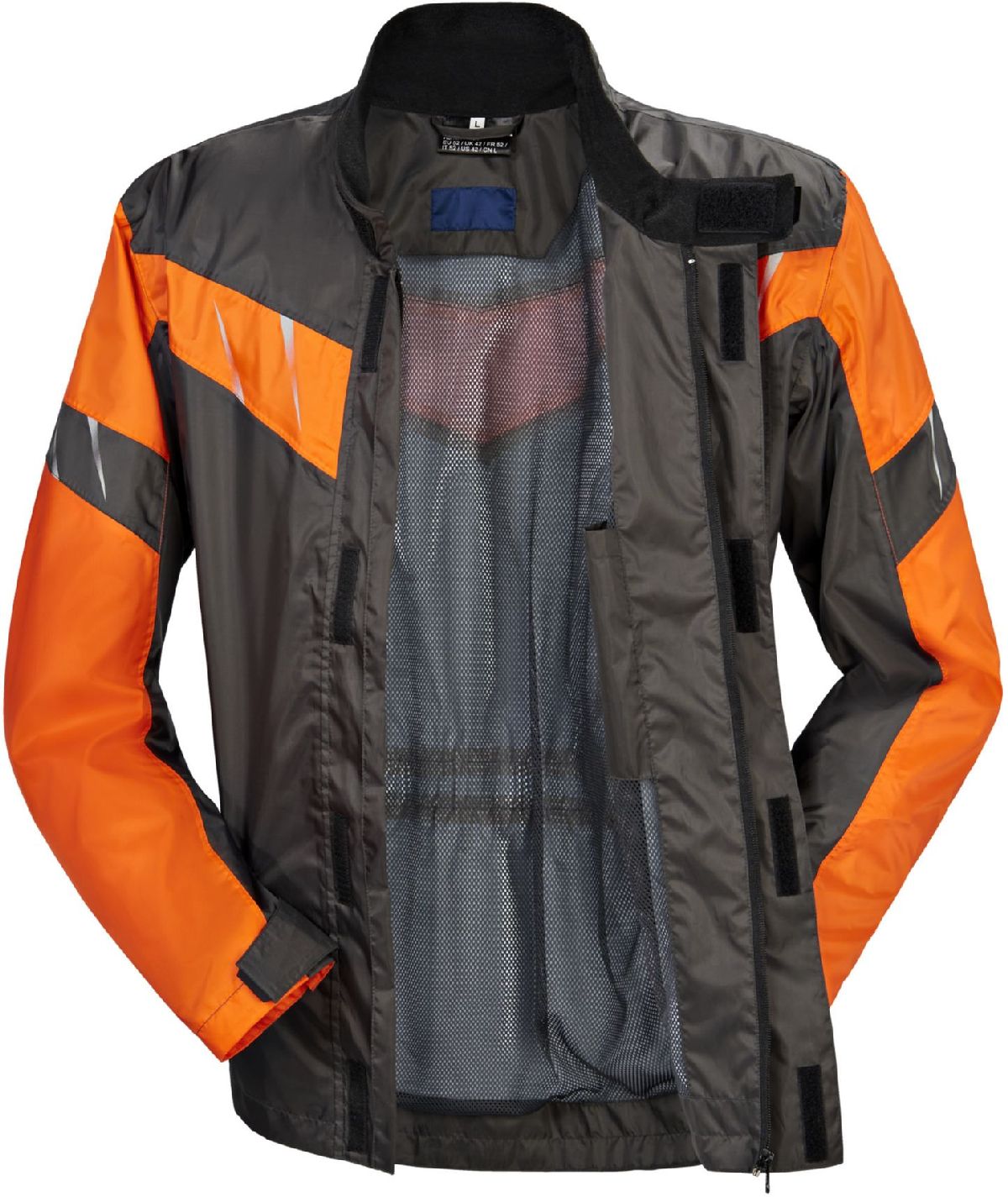 Regenjacke Grau/Orange Grsse 3XL