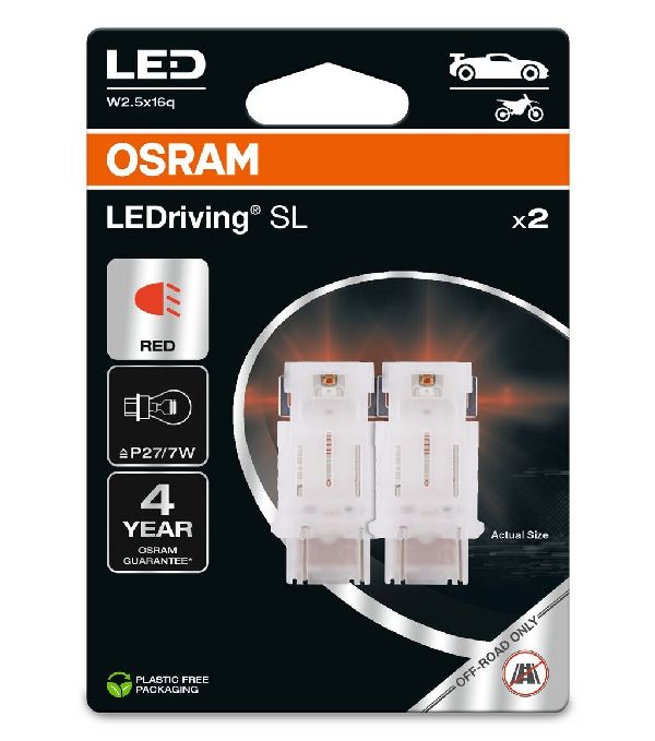 LEDriving SL RED 12V P27/7W double blister