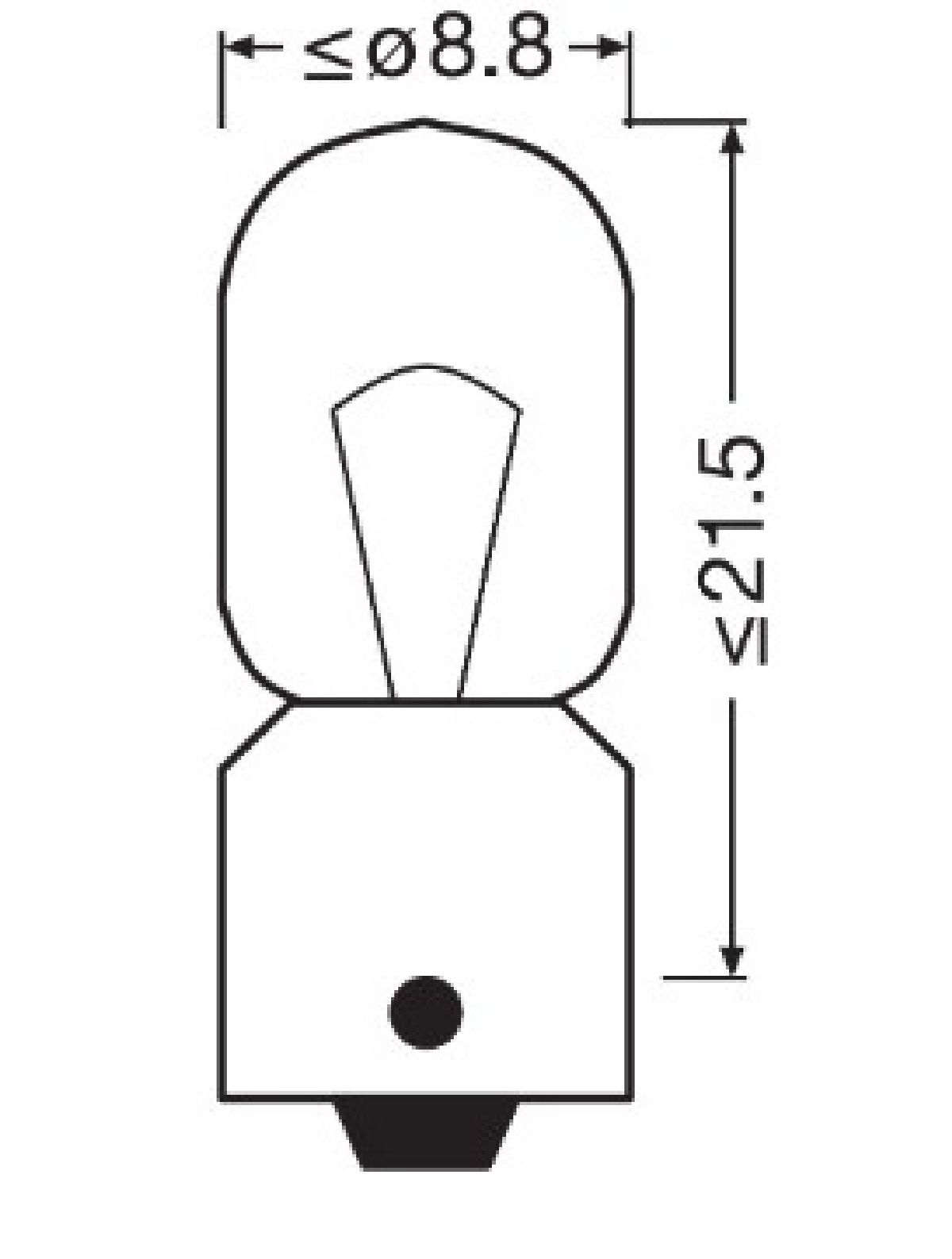 Original Glhlampe Doppelblister 12V 4W BA9s