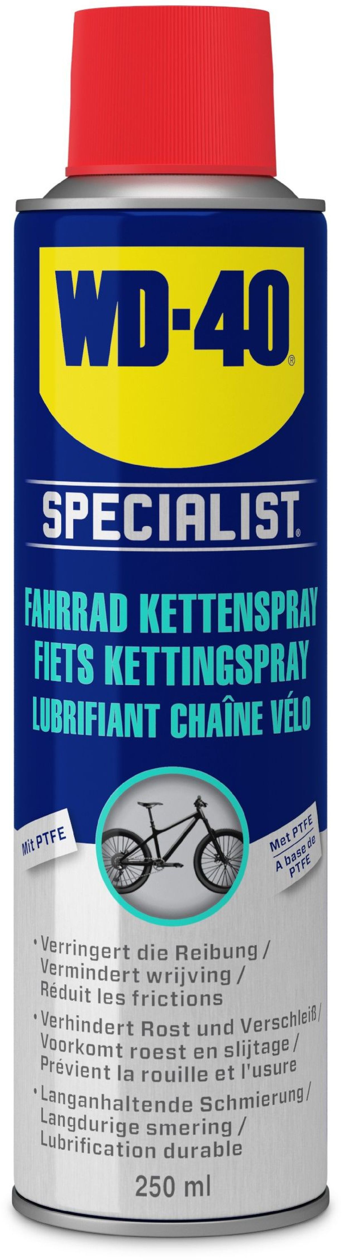 WD-40 Bike lubrifiant chaînes tout cond. Bombe aérosol 250 ml