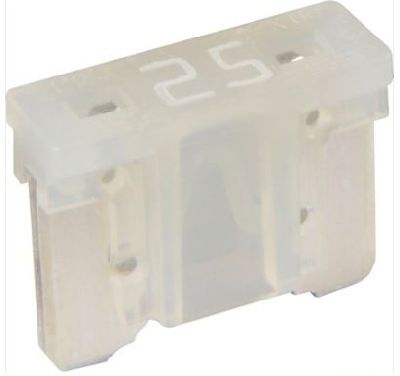 Fusibles-Low Profile VPE 25 blanc / 25 Amp.