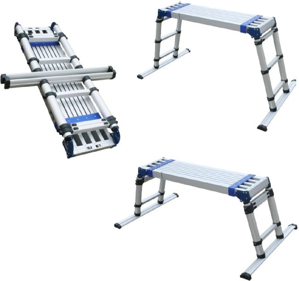 Steigleiter-Bhne teleskopisch Aluminum, 150Kg