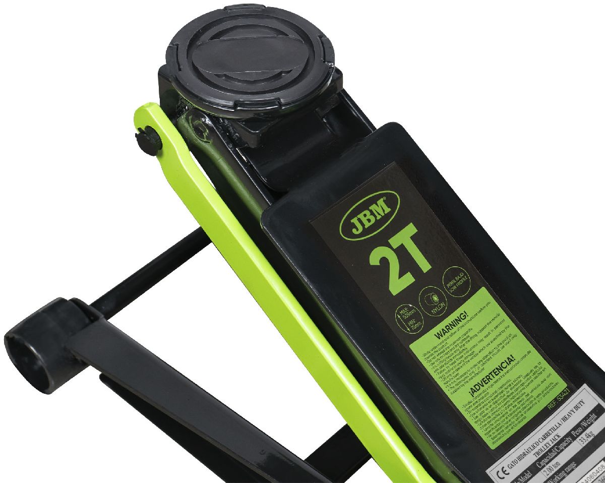 Wagenheber niedrig mit 2-Fach Hubkolben 2t