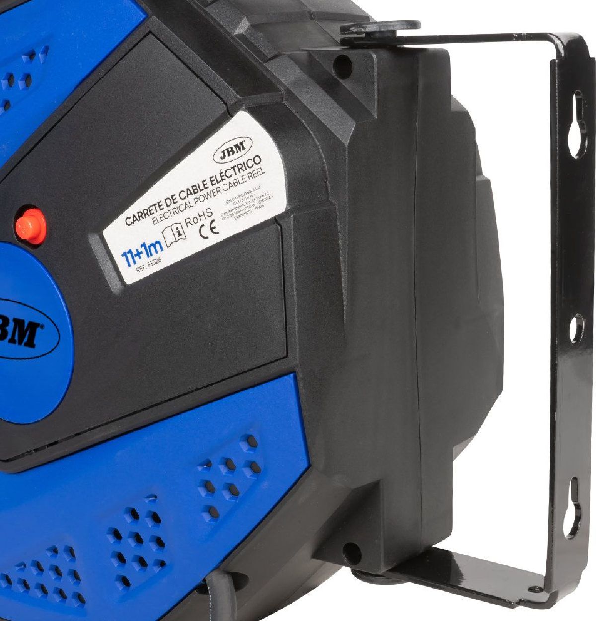 Kabel-Aufroller 230V, blau 12 Meter