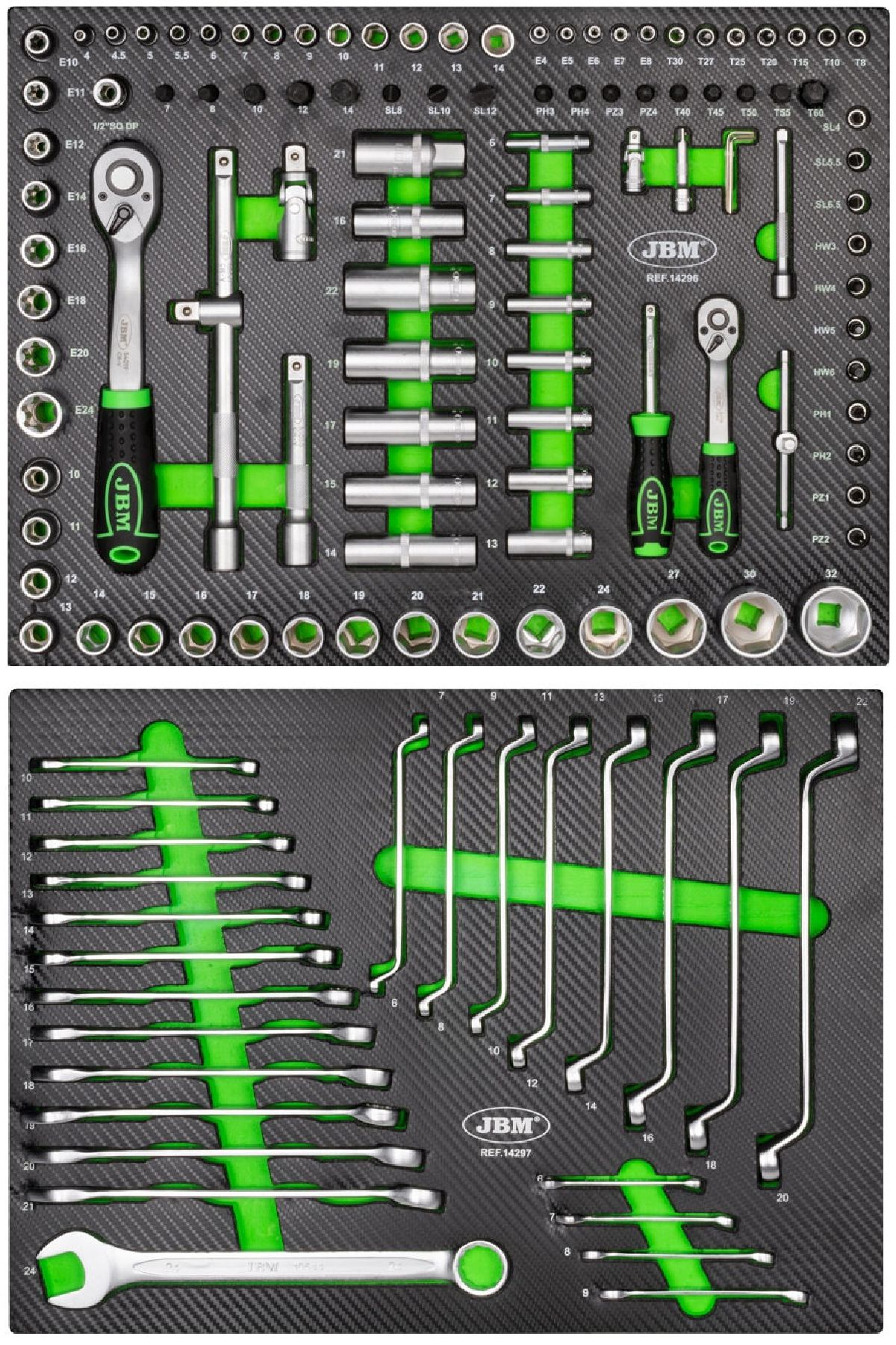 Assortiment d outils EVA carbone 4 modules