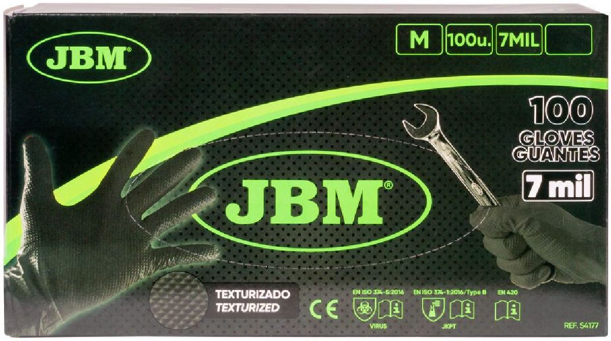 Gants nitrile  usage unique Diamant 7 Mil., noir/taille M / EMB100
