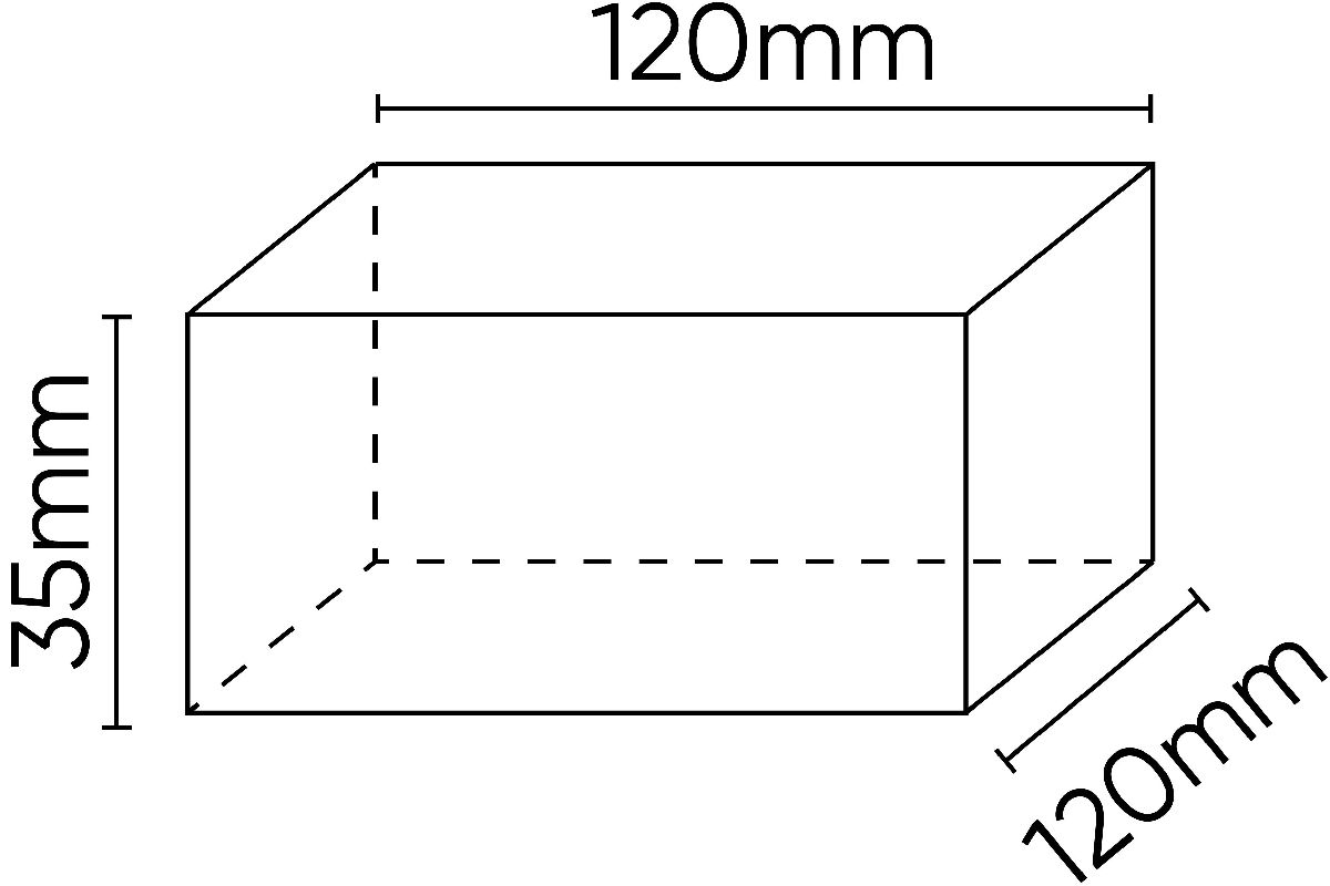 Support en caoutchouc pour pont �l�vateu 120x120x35mm