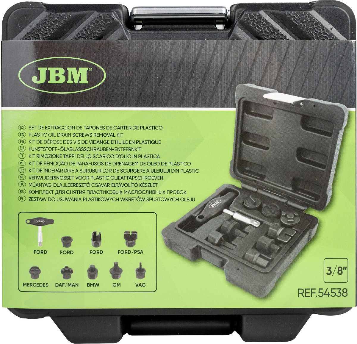 Kit d'extraction du bouchon de vidange 9 pices