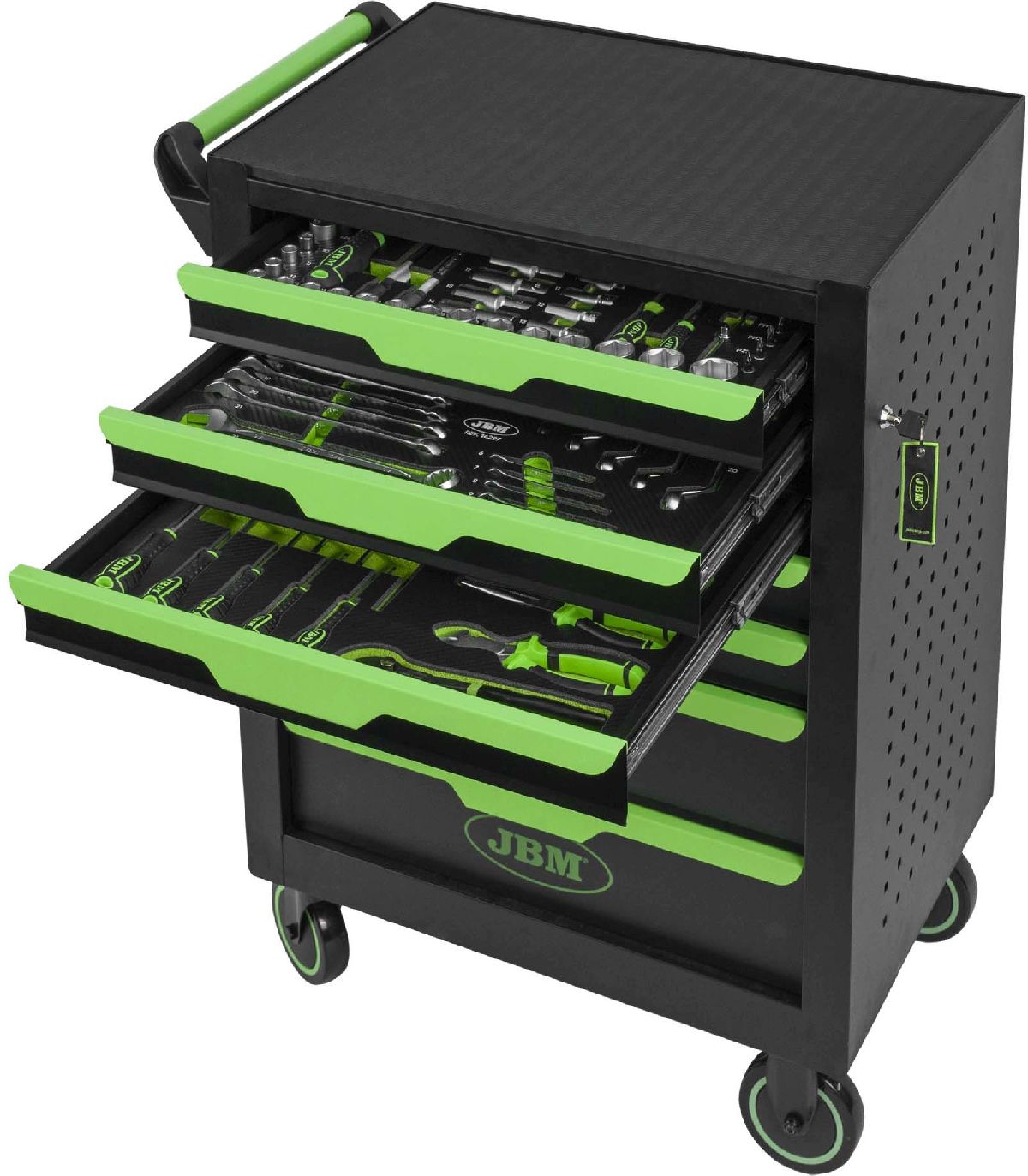 Servante d'outils 7 tiroirs, �quip�s 154 pi�ces