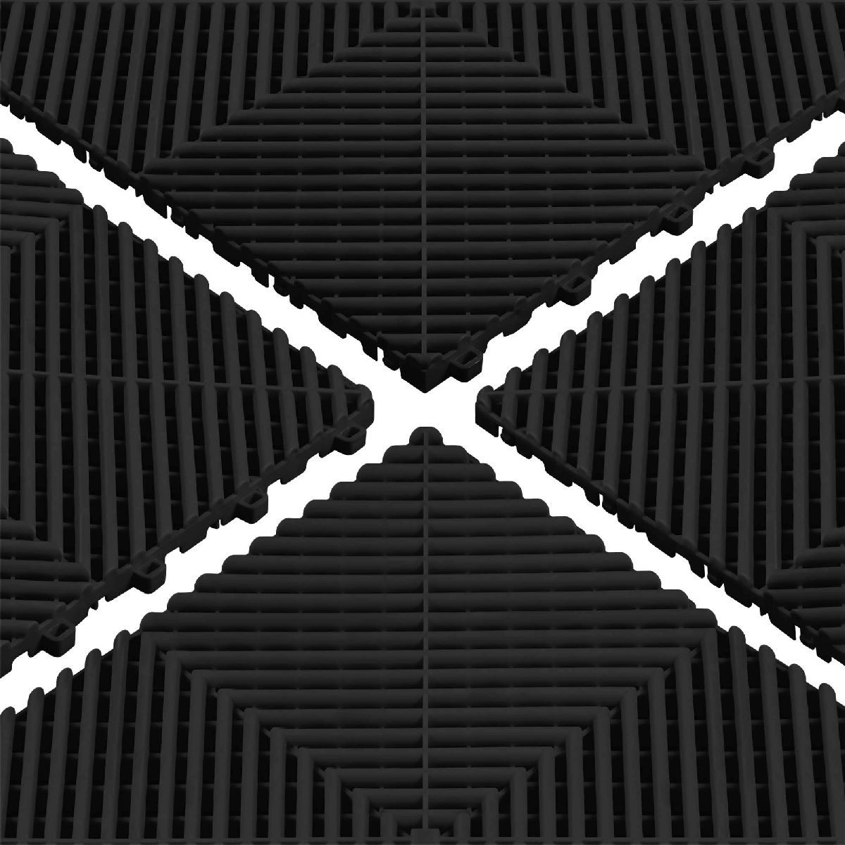 Dalle de Sol perfor� 40x40x1.8cm noir