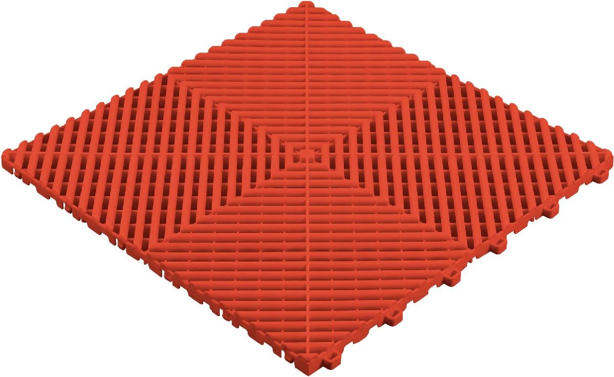 Dalle de Sol perfor� 40x40x1.8cm rouge