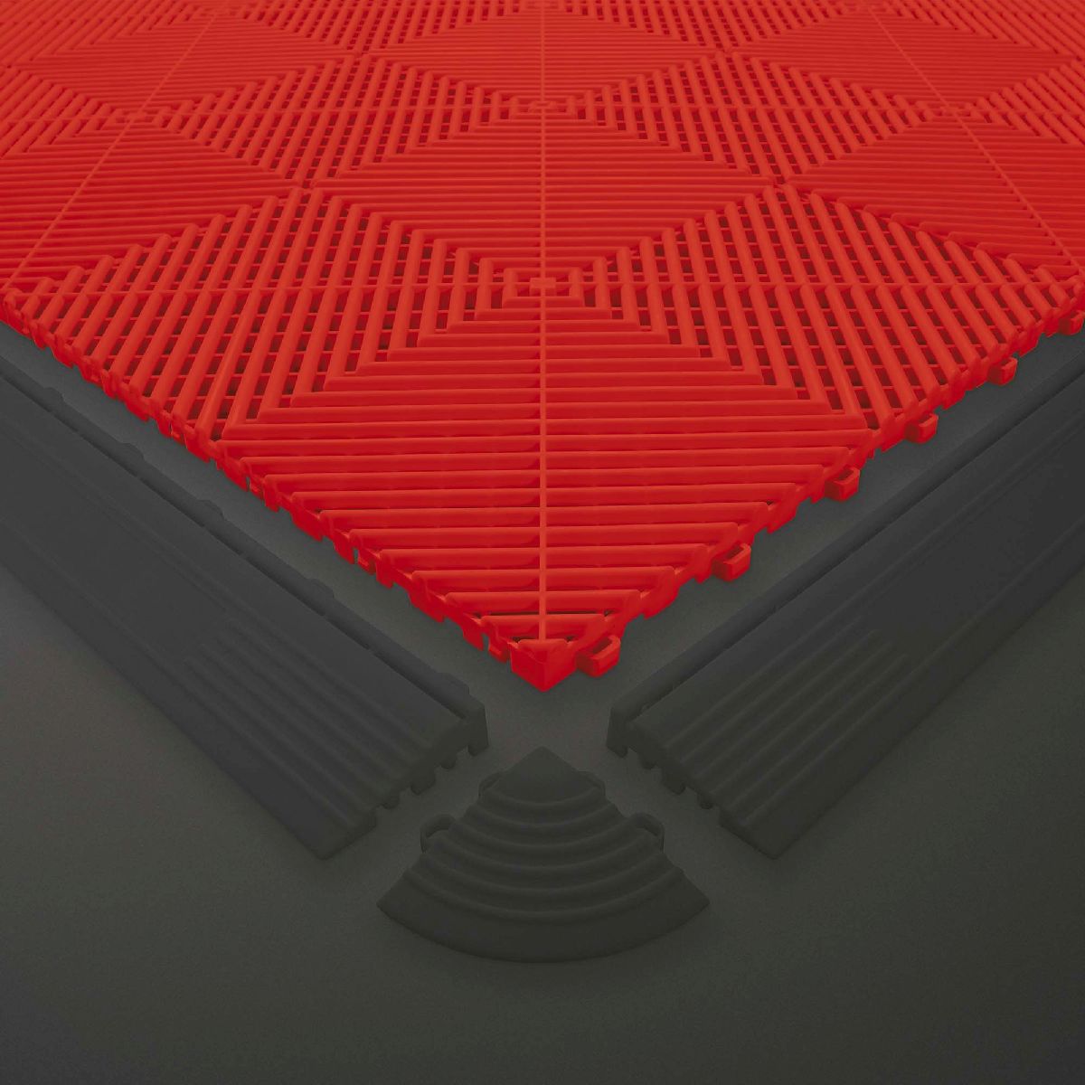 Dalle de Sol perfor� 40x40x1.8cm rouge