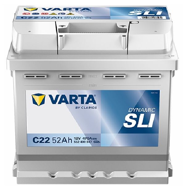 Starterbatterie 12V/52Ah/470A LxBxH 207x175x190mm/S:0
