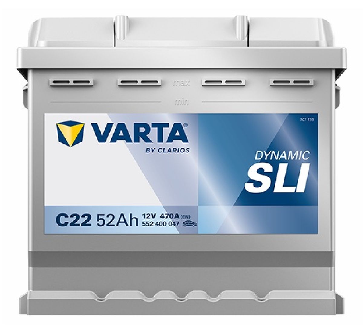 Starterbatterie 12V/52Ah/470A LxBxH 207x175x190mm/S:0