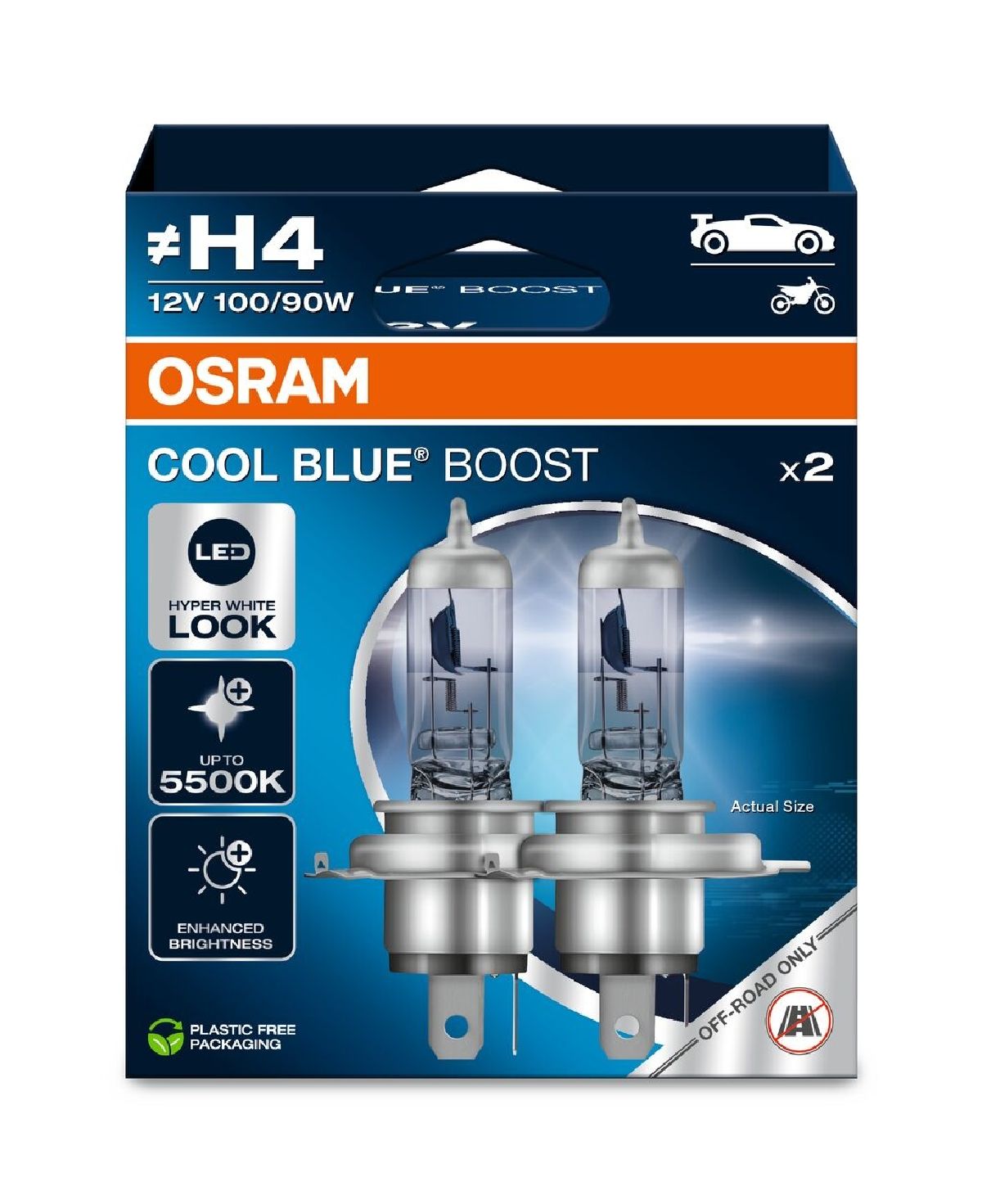 OSRAM COOL BLUE BOOST Duo Box H4