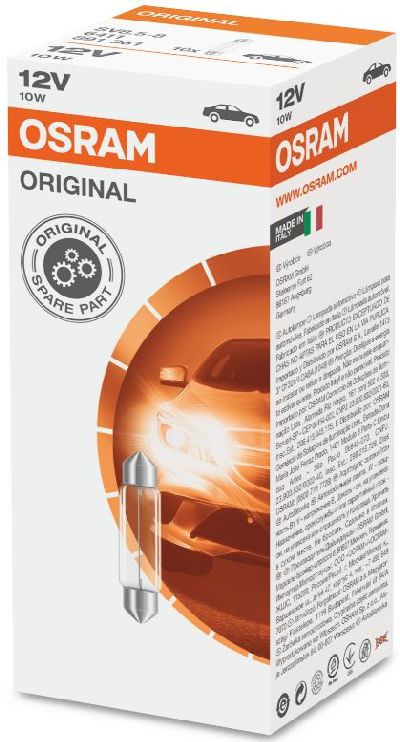 OSRAM Soffittenlampe 12V 10W SV8,5-8 / 41 x 11 mm