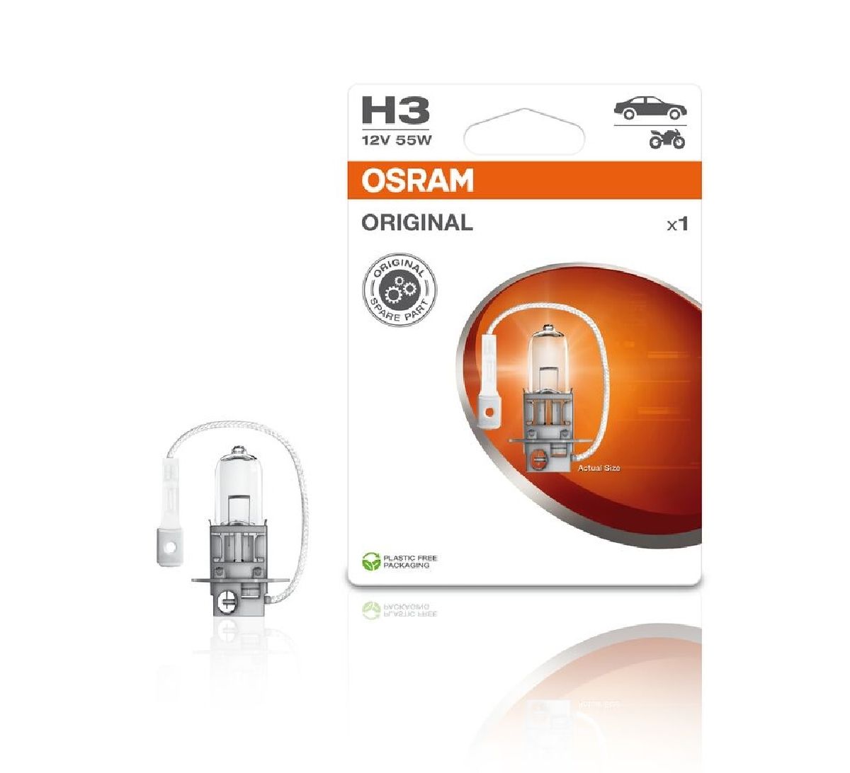 Gl�hlampe Original Line H3 12V 55W PK22s / Blister VPE 1