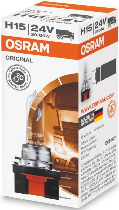 OSRAM Glhlampe H15 24V 20/60W PGJ23T-1