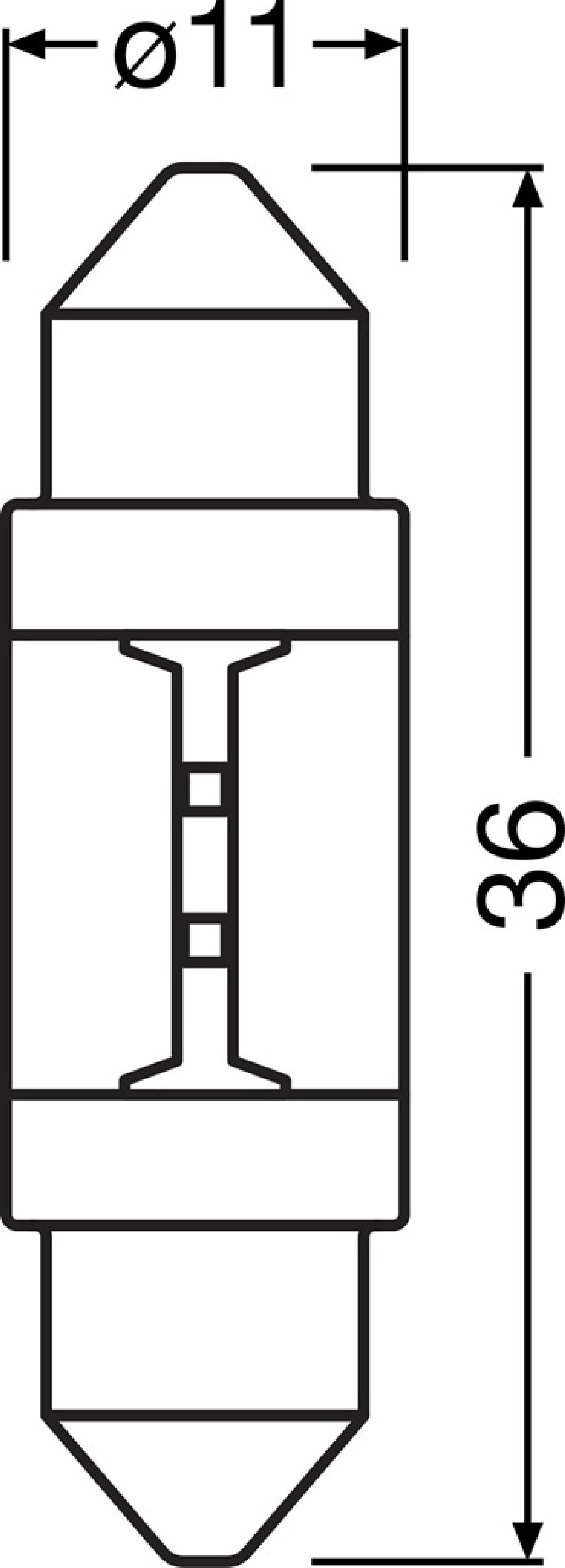 NIGHT BREAKER LED C5W ECE - RECOM 12V 5W SV 8,5-8 / 36mm