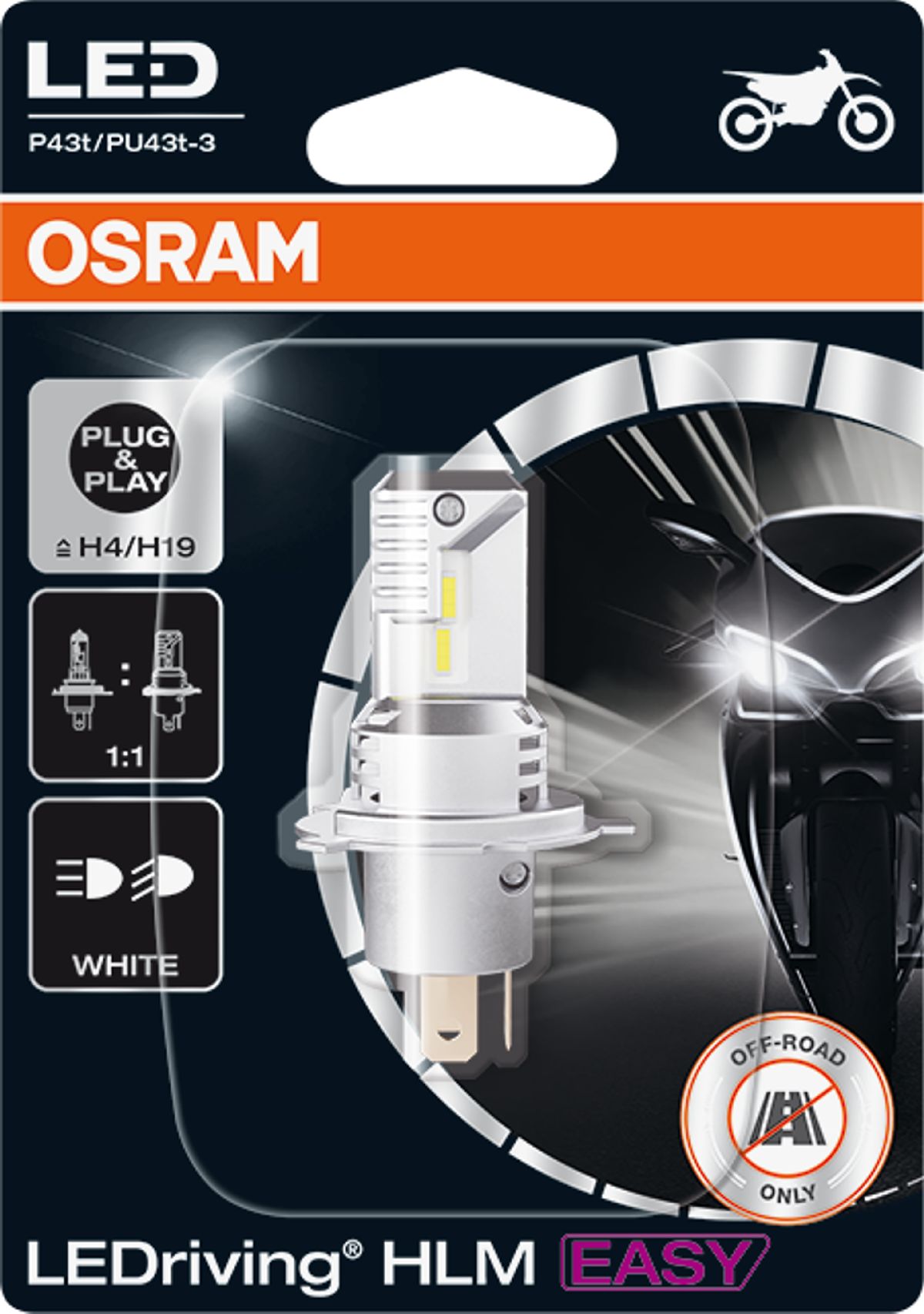 Osram HL BRIGHT 64193DWBRT Ampoule LED H4/H19
