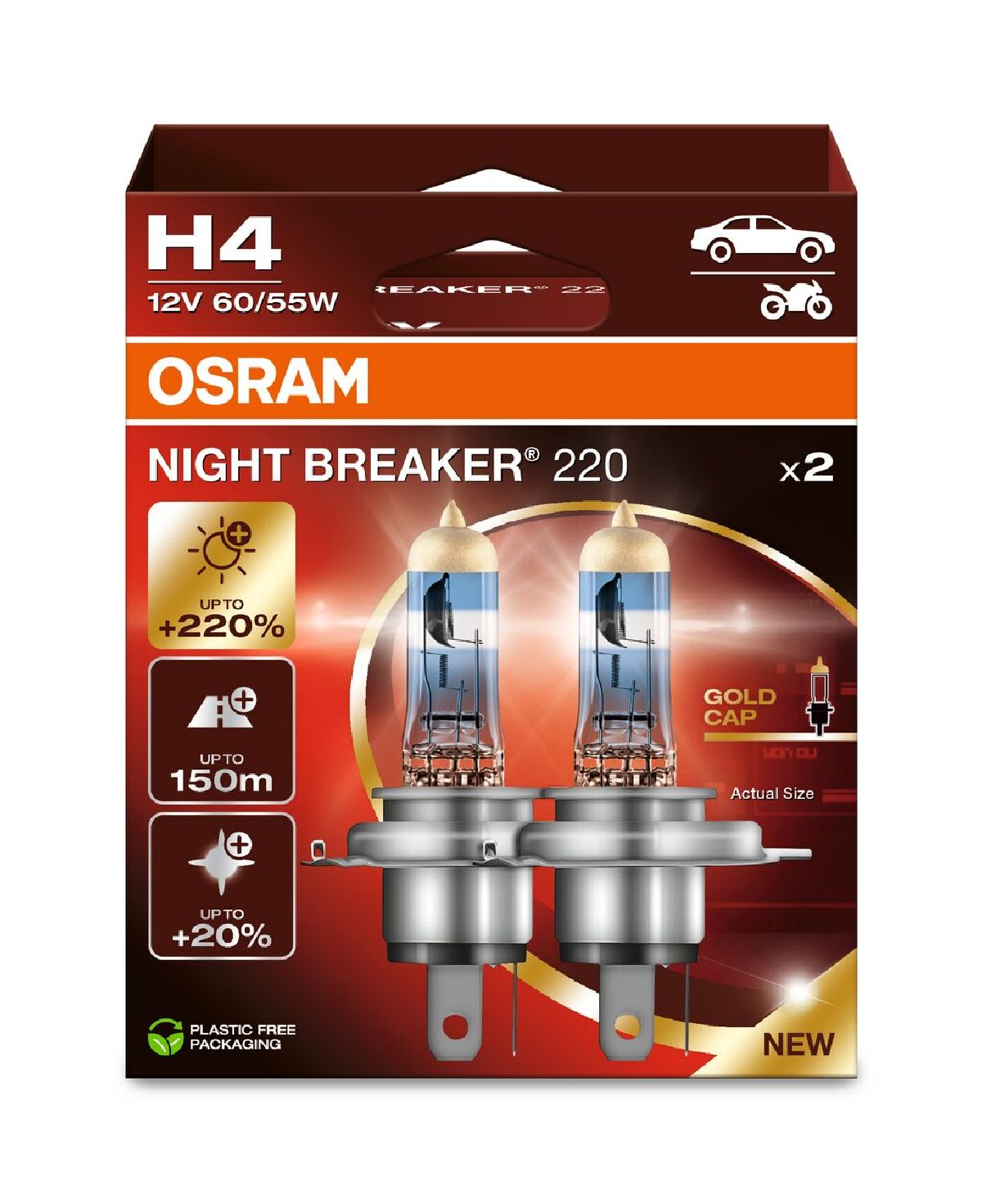 Night Breaker 220 DUOBOX H4/12V/60/55W/P43t