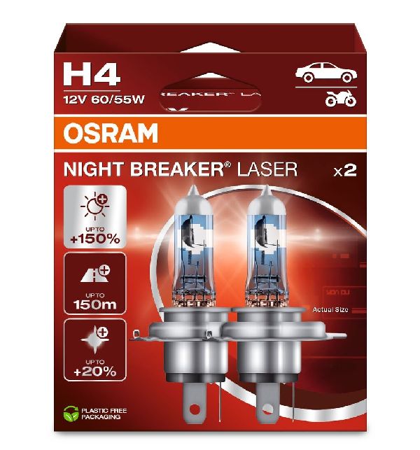 Night Breaker Laser Duobox H4 12V 60/55W P43t