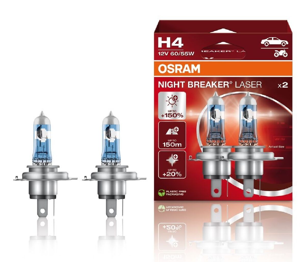 Night Breaker Laser Duobox H4 12V 60/55W P43t