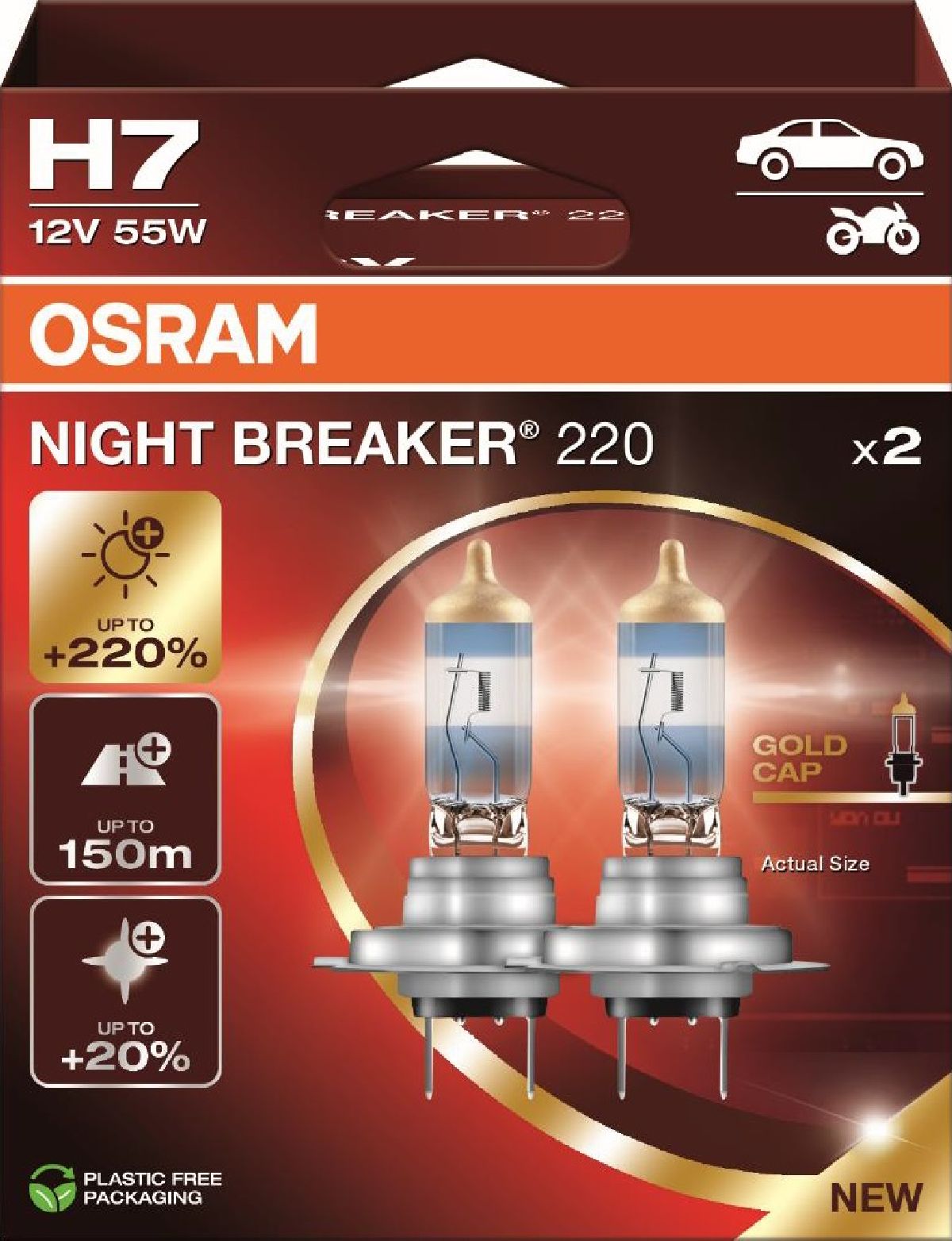 OSRAM Night Breaker 220 Duobox H7 12V 55W PX26d