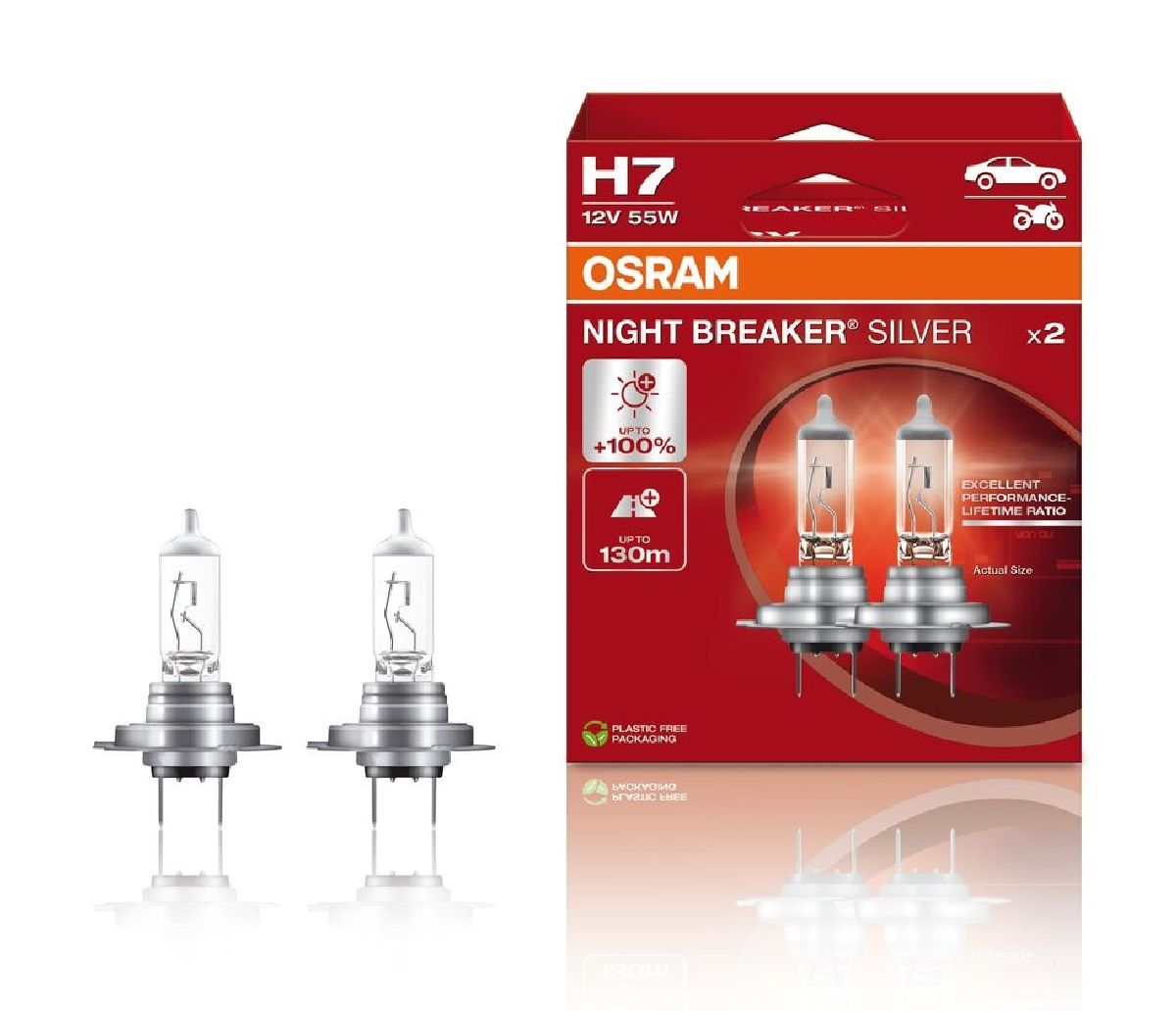 Night Breaker Silver Duobox H7 12V 55W PX26d