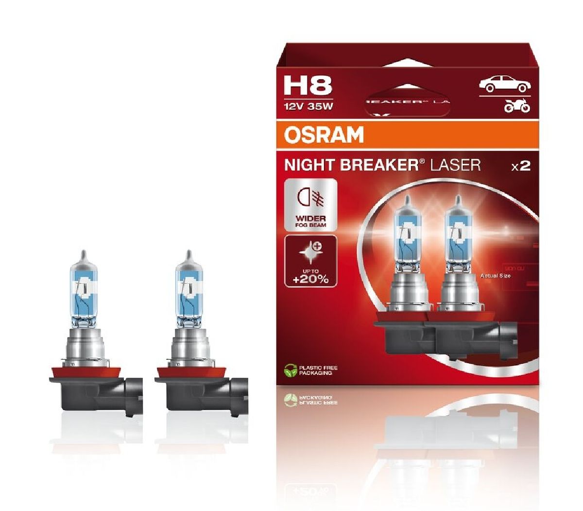 Night Breaker Laser Duobox H8 12V 35W PGJ19-1