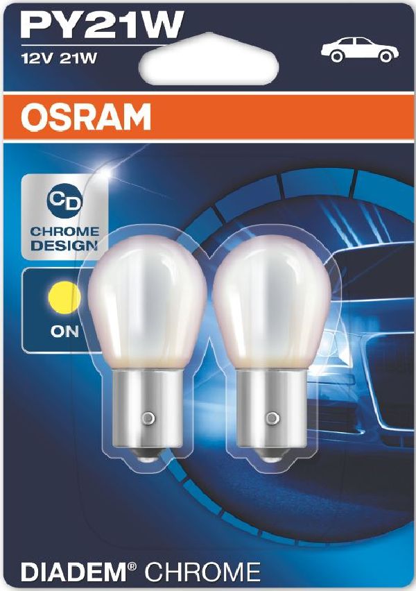 OSRAM DIADEM CHROME PY21W Twinblister