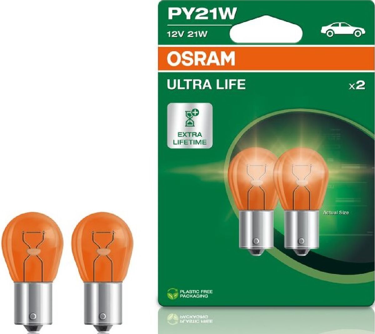 Glhlampe ULTRA LIFE PY21W/12V/21W/BAU15s