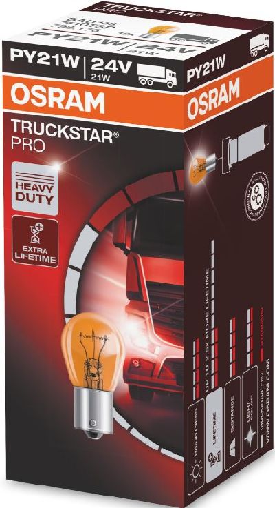 OSRAM TRUCKSTAR PRO PY21W 24V 21W BAU15s