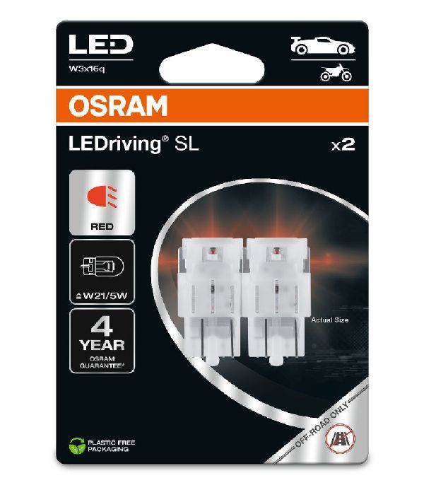 LEDriving SL RED 12V W21/5W double blister