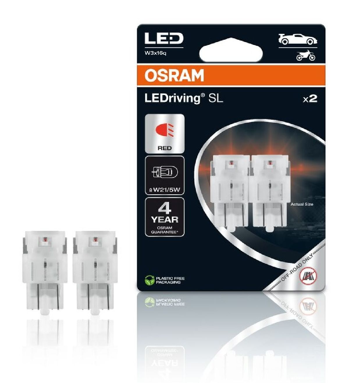 LEDriving SL RED 12V W21/5W double blister