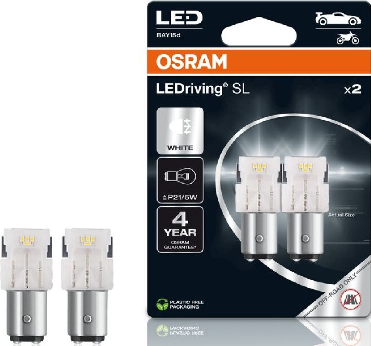 LEDriving SL White 6000K Doppelblister 12V P21/5W