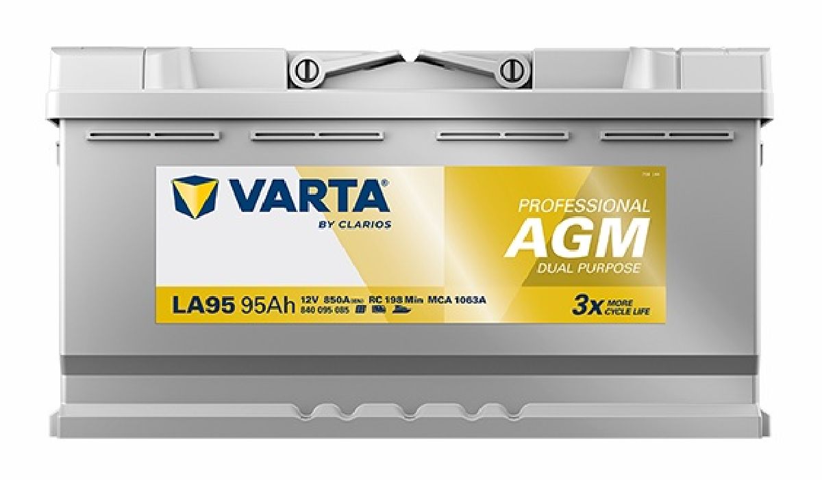 Dual-Purpose AGM-Batterie 12V/95Ah/850A LxBxH 353x175x190mm/S:0