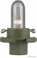 Ampoule VPE 10 vert 12V 1,3W BX8,4d (ex 2431MFX6)